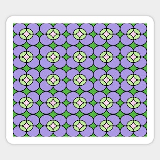 Abstract pattern - floral purple and green. Sticker